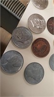 13 - 3 inch Metal Coins