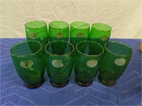 Vintage Green Glasses (Forest Green Anchorglass)