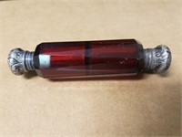 Antique Victorian Ruby Glass Double Ended Perfume