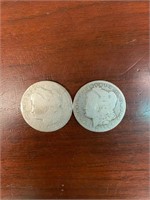 Lot Of 2 U.S Morgan Silver $1 Dollar 1887o,1891o