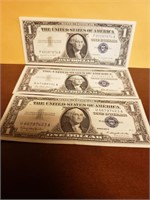 USA $1 Dollar Silver Certificate 1957 , A & B 3