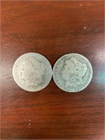 Lot Of 2 U.S Morgan Silver $1 Dollar 1886o,1899o