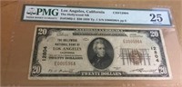 U S A $20 Dollars 1929 The Hollywood National BK