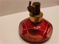 Vintage Red Glass Perfume Bottle