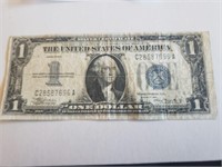 US $1 Silver Certificate Funny Back 1934 F+ Error