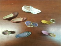 Vintage Lot of Miniature Ceramic Shoes and purse