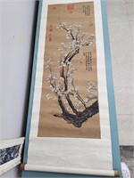 Vintage Japanese Print on Scroll 54" long