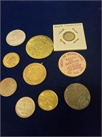 Lot of 10 different Tokens & Medals
