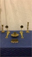 Brass decorative candle holders