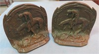 Bronze End of the Trail Bookends