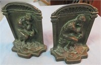 Pair The Thinker Bronze Bookends