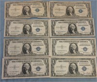 8 1935 Series Silver Certificates