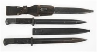 WWII GERMAN K98 COMBAT BAYONET & SCABBARD LOT OF 2