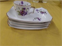 Purple Flower Glassware