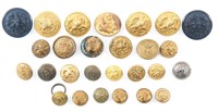 19TH C. US MILITARY UNIFORM BUTTONS LOT OF 27