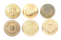 19TH C. US MILITARY UNIFORM BUTTONS LOT OF 6