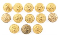19TH C. US NAVY UNIFORM BUTTONS LOT OF 13