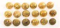 19TH C. US MILITARY UNIFORM BUTTONS LOT OF 18