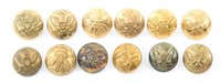 19TH C. US MILITARY UNIFORM BUTTONS LOT OF 12