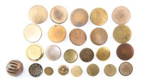19TH C. US CIVILIAN CLOTHING BUTTONS LOT OF 24