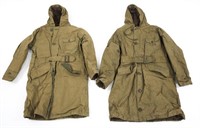 WWII US NAVY WET WEATHER DECK PARKA LOT OF 2