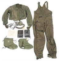 WWII USAAF AIR CREW HEATED F-3 SUIT & A-3 GAS MASK