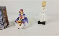 2 figurines en porcelaine dont Royal Doulton