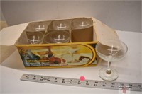 6 - Vintage Champaign Glasses in Box
