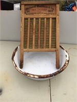 Vintage Washing Board and Tub