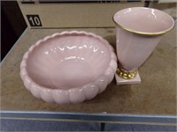 Pink vase and Bowl