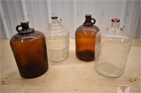 4 - 1 Gal Glass jugs *LYR