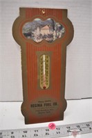 Regina Fuel Co. Cardboard Advertising Thermometer