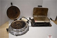 Electric Waffle Iron and Sandwich Maker