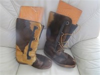 Paire de bottes hautes en Loup-marin taille 8 Vtg