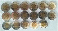 Canada 17 pièces de 2$ circulées mais en bonne
