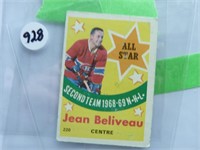 jean beliveau 1969 opc all star canadien