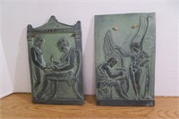 2 Vintage Greek Mythology Plaques 6 1/4" x 9 1/2"