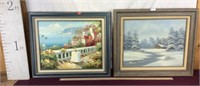 Two Original Oil on Canvas Paintings