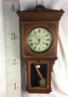 Antique Oak Tall Case Wall Clock
