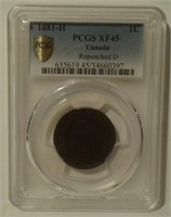 1881-H, 1 Cent, PCGS XF45 Repunched D