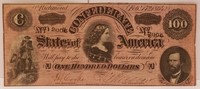 1864 Confederate States of America $100 #12006