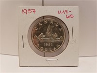 1957 Canada Dollar Coin Silver