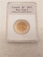 2012 Canada Two Dollar Coin Rare Type 1