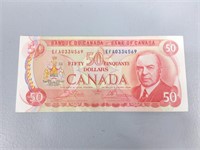 Uncirculated $50.00 1975 Dollar Bill