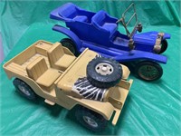 LARGE SCALE PLASTIC CARS /JEEP / MODEL T