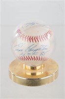 Autographed Baseball with 5 Hall of Famers