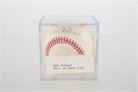 Bob Gibson Autographed Baseball w/ C.O.A.