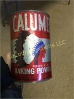large vintage Calumet baking powder tin