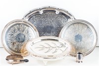 Silver Plated Trays and Butler