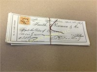 1860's Smith Neuman & Co cancelled checks